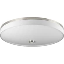 Weaver 22" Wide LED Flush Mount Ceiling Fixture with Linen Drum Shade