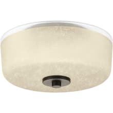 Alexa 2 Light 12-1/4" Wide Flush Mount Ceiling Fixture with Etched Glass Bowl Shade