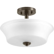 Cascadia 14" Wide 2 Light Semi-Flush Ceiling Fixture / Pendant with Bowl Shade