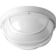 Bulkheads Convertible Single Light LED Outdoor Flush Mount Ceiling Fixture / Wall Sconce with Frosted Polycarbonate Diffuser