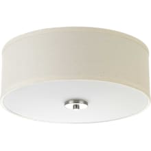 Inspire 2 Light 13" Wide Flush Mount Drum Ceiling Fixture with Fabric Linen Shade