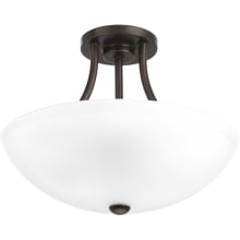 Gather 13" Wide 2 Light Semi-Flush Ceiling Fixture / Pendant with Bowl Shade