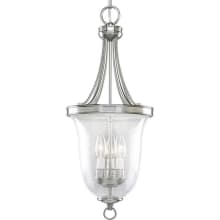 Seeded Glass 3 Light 10" Wide Taper Candle Mini Pendant
