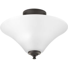 Joy 13" Wide 2 Light Semi-Flush Ceiling Fixture with Bowl Shade