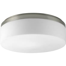 Maier 14" Convertible Two Light Ceiling Fixture / Wall Sconce with Etched White Opal Glass Shade