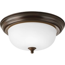 Dome 13" Wide 2 Light Flush Mount Ceiling Fixture with Bowl Shade