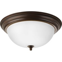 Dome 15" Wide 3 Light Flush Mount Ceiling Fixture with Bowl Shade