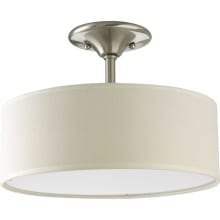 Inspire 2 Light Semi Flush Mount Ceiling Fixture with Linen Shade - 13