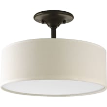 Inspire 2 Light Semi Flush Mount Ceiling Fixture with Linen Shade - 13