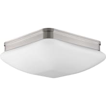 Appeal 13" Wide 3 Light Flush Mount Ceiling Fixture with Rectangle Shade