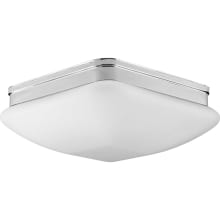 Appeal 13" Wide 3 Light Flush Mount Ceiling Fixture with Rectangle Shade