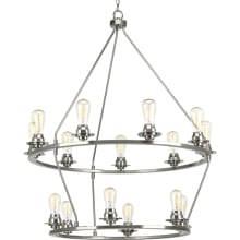 Debut 15 Light 36" Wide Ring Chandelier with Glass Shade Options