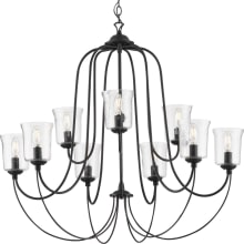 Bowman 9 Light 37" Wide Taper Candle Chandelier