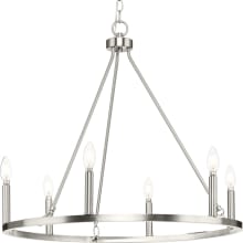 Gilliam 6 Light 28" Wide Pillar Candle Style Chandelier