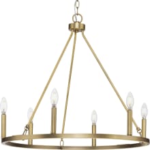 Gilliam 6 Light 28" Wide Pillar Candle Style Chandelier