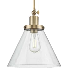 Hinton 12" Wide Pendant with Seeded Glass Shade