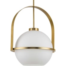 Delayne 16" Wide Pendant with Frosted Glass Shade