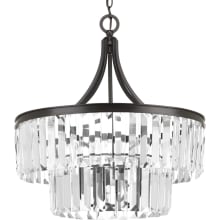 Glimmer 5 Light 22" Wide Chandelier with Prismatic Drop Glass