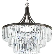 Glimmer 6 Light 28" Wide Chandelier with Prismatic Drop Glass