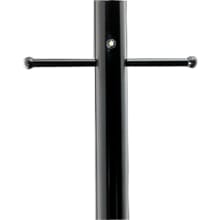 7 Foot Aluminum Outdoor Light Post with Ladder Rest, Photocell and Convenience Outlet