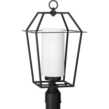 Chilton 21" Tall Outdoor Single Head Post Light with Frosted Glass Shade