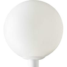 1 Light Post Light with Acrylic Globe Shade - 15" Tall
