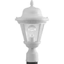 Westport Single-Light Post Lantern with Clear Seeded Glass Shade and Ribbed Detailing