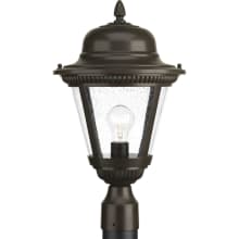 Westport Single Light 11" Wide Landscape Single Head Post Light with Clear Seeded Glass Shade