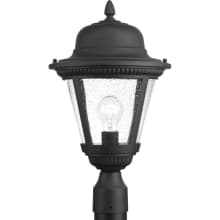 Westport Single Light 11" Wide Landscape Single Head Post Light with Clear Seeded Glass Shade