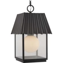 Point Dume-Hook Pond 16" Wide Outdoor Pendant with Frosted and Patterned Glass Shades
