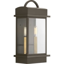 Santee 2 Light 8" Wide Outdoor Wall Sconce with Clear Beveled Glass Panels