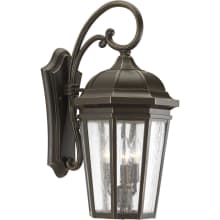 Verdae 3 Light 10-3/8" Wide Outdoor Wall Sconce with Clear Seeded Glass Panels