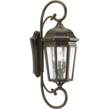 Verdae 3 Light 10-3/8" Wide Outdoor Wall Sconce with Clear Seeded Glass Panels