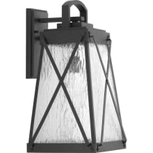 Creighton Single Light 10-1/2" Wide Outdoor Wall Sconce with Clear Seeded Glass Panels