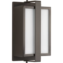 Diverge Single Light 10-7/8" High Outdoor Wall Sconce with An Etched Glass Shade