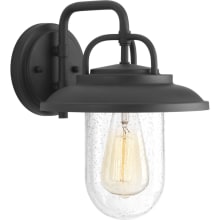 Beaufort Single Light 11-1/2" High Outdoor Wall Sconce with Clear Seeded Glass Shade