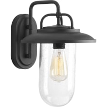 Beaufort Single Light 14-3/8" High Outdoor Wall Sconce with Clear Seeded Glass Shade