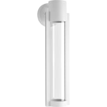 Z-1030 20" High Integrated LED Outdoor Wall Sconce with Clear Glass Shade