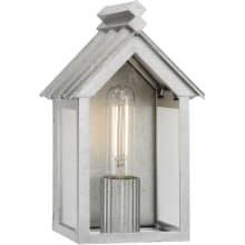 Point Dume-Dunemere 11" Tall Outdoor Wall Sconce with Clear Glass Shade