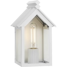 Point Dume-Dunemere 11" Tall Outdoor Wall Sconce with Clear Glass Shade