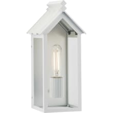 Point Dume-Dunemere 14" Tall Outdoor Wall Sconce with Clear Glass Shade