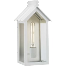 Point Dume-Dunemere 16" Tall Outdoor Wall Sconce with Clear Glass Shade