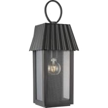 Point Dume-Hook Pond 22" Tall Outdoor Wall Sconce with Patterned Glass Shade