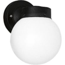 Signature 1 Light 9" Tall Outdoor Wall Sconce with White Globe Shade