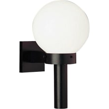 Acrylic 1 Light 15" Tall Outdoor Wall Sconce with White Acrylic Globe