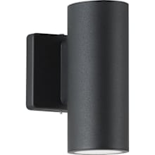 Cylinders 2 Light 8" Tall LED Outdoor Wall Sconce