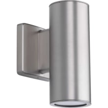 Cylinders 2 Light 8" Tall Integrated LED Outdoor Wall Sconce - 3000K & 1752 Lumens