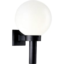 Acrylic 1 Light 17" Tall Outdoor Wall Sconce with White Acrylic Globe