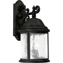 Ashmore 3 Light Outdoor Wall Sconce with Seedy Glass Shade - 21" Tall