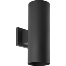 Cylinder 14" Tall 2 Light Outdoor Wall Sconce